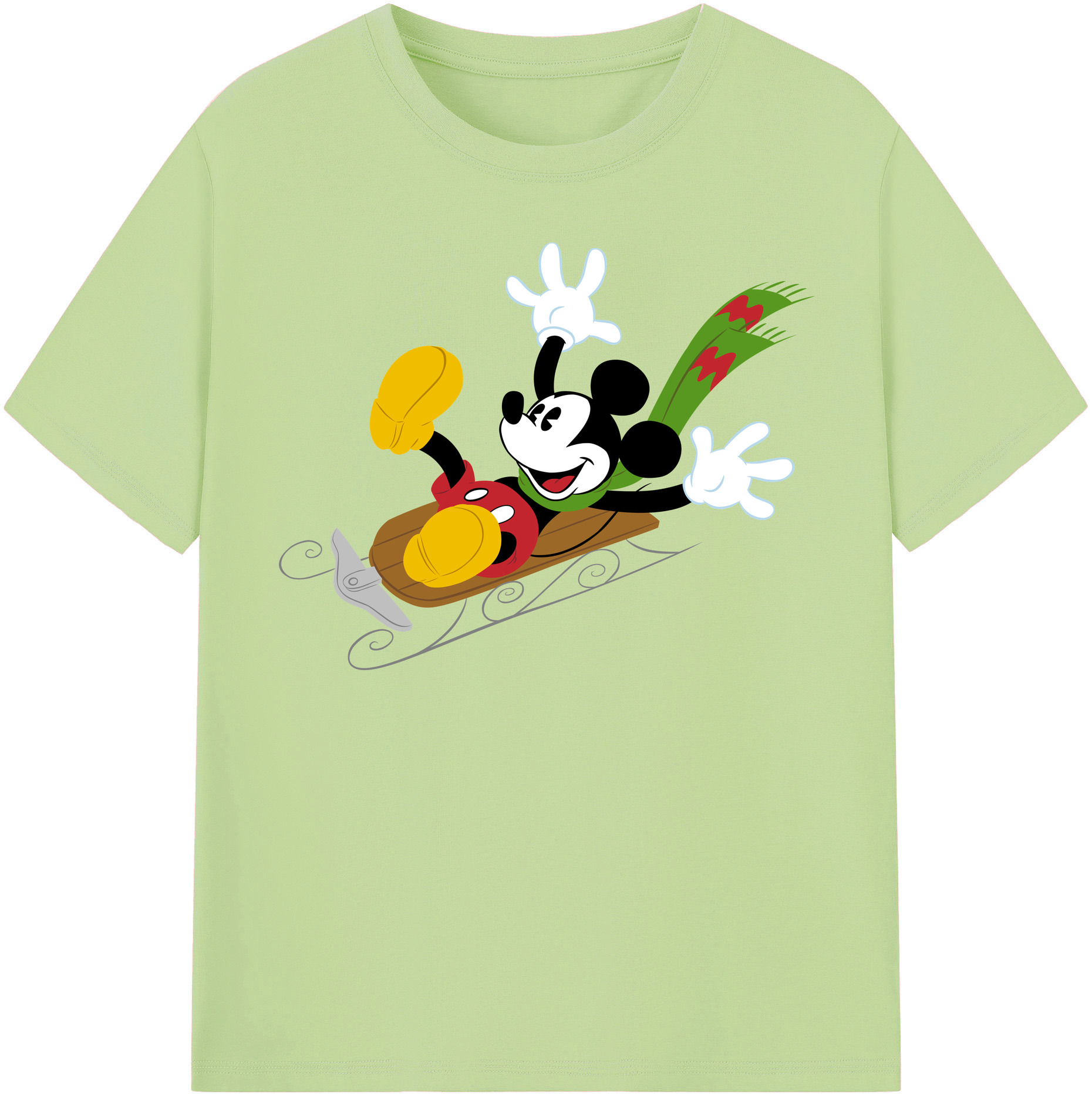 （画像用） ミッキーマウス Mickey Mouse 綿100％半袖Tシャツ（フロントプリント）